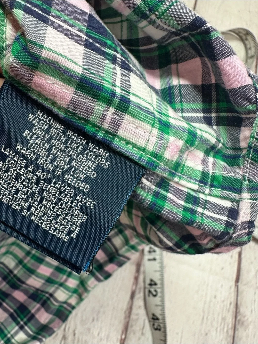 Ralph Lauren RL Plaid Short-Sleeve Button up cotton Shirt boys 4 preppy spring